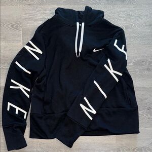Nike Black Hoodie with Logo Sleeves